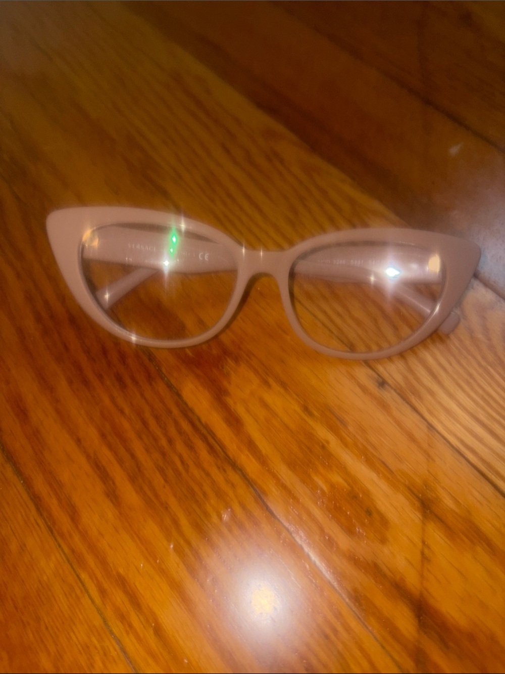 Versace Cat-Eye Glasses in Dusty Pink